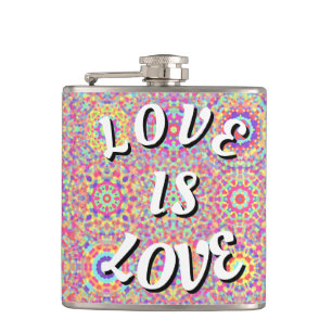 Love Is Love Pride Hip Flask