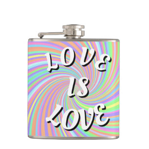 Love Is Love Pride Hip Flask