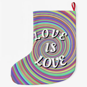 Love Is Love Pride Large Christmas Stocking