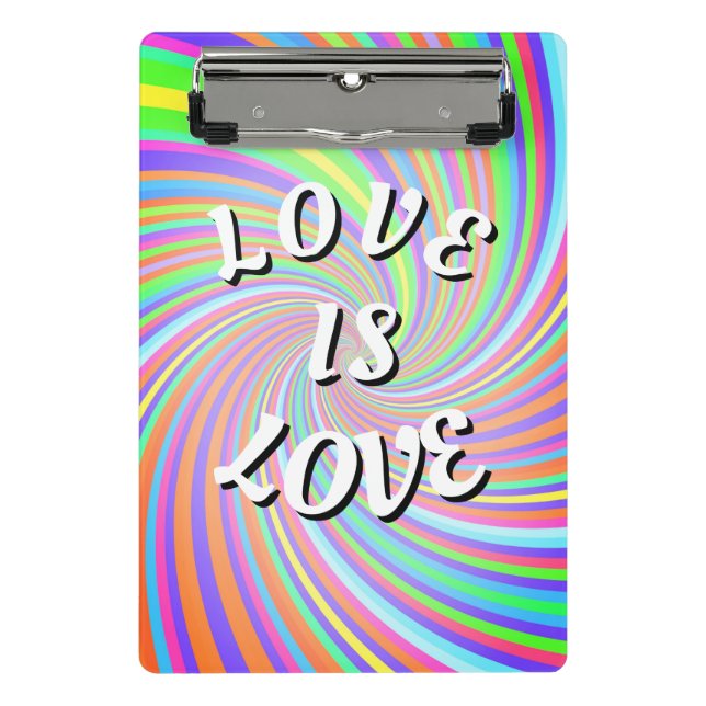 Love Is Love Pride  Mini Clipboard (Front)