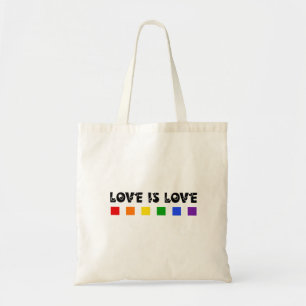 Love Is Love Pride Minimalist Rainbow Tote Bag