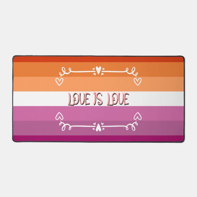Love is Love Pride Month Desk Mat (Front)