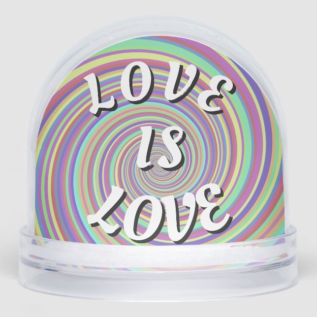 Love Is Love Pride  Phone Ring Stand Snowglobe (Front)