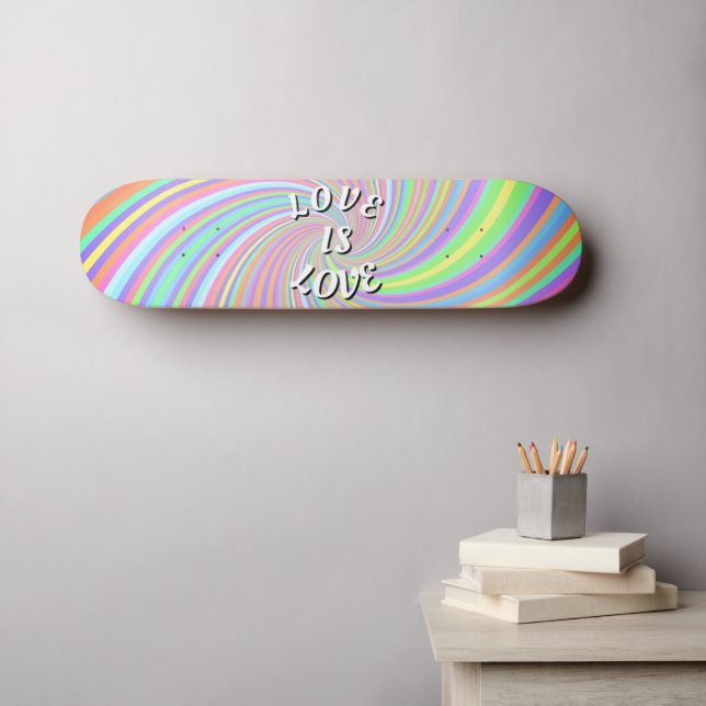 Love Is Love Pride Skateboard (Wall Art (Horz))