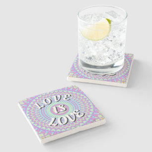 Love Is Love Pride Stone Coaster