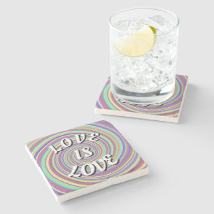 Love Is Love Pride Stone Coaster