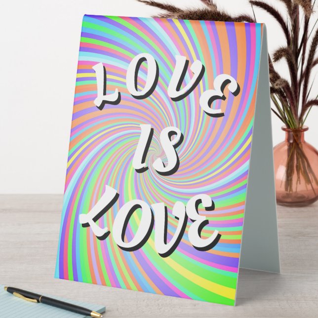 Love Is Love Pride  Table Tent Sign (In SItu (Table))