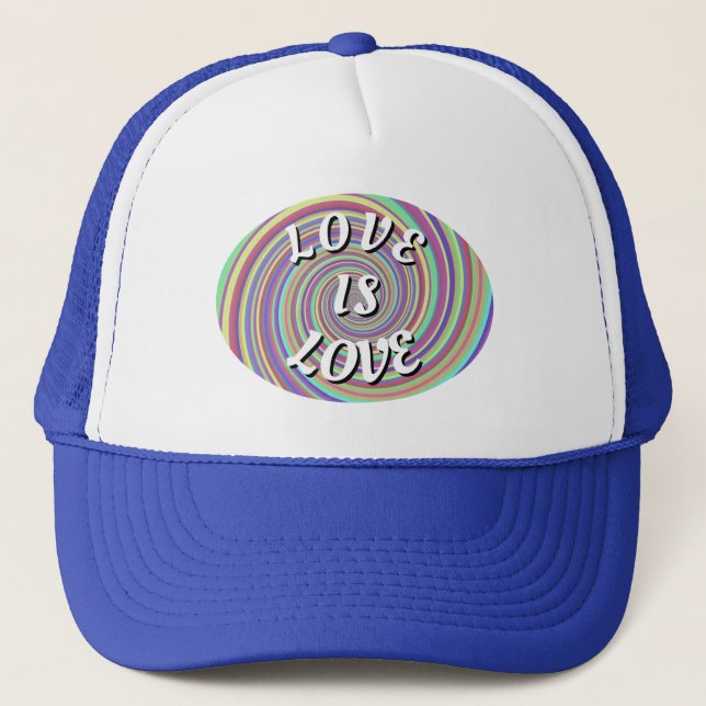 Love Is Love Pride   Trucker Hat (Front)