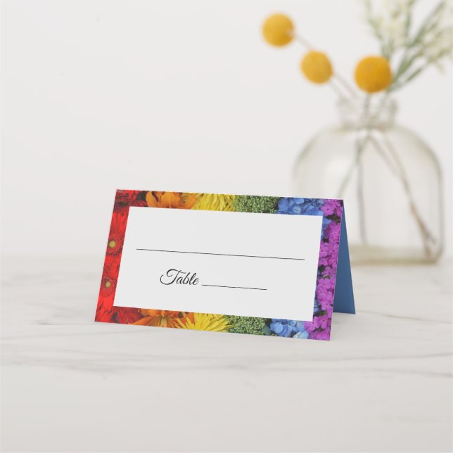 Love Is Love Pride Wedding Folded Place Card (Front)