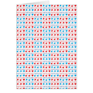 LOVE is LOVE quote in red and blue