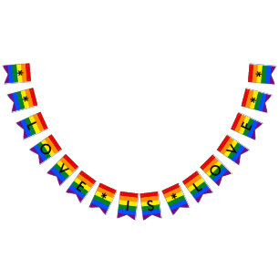 Love is Love Rainbow Flag LGBT Pride Wedding Party