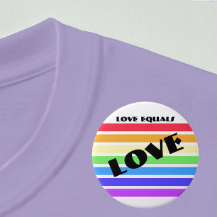 Love is Love Rainbow Flag Stripes 7.5 Cm Round Badge