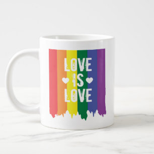 Love is Love Rainbow Gay Pride LGBT Large Coffee Mug