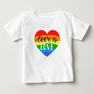 Love is Love Rainbow Heart Baby T-Shirt