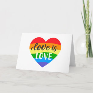 Love is Love Rainbow Heart Card