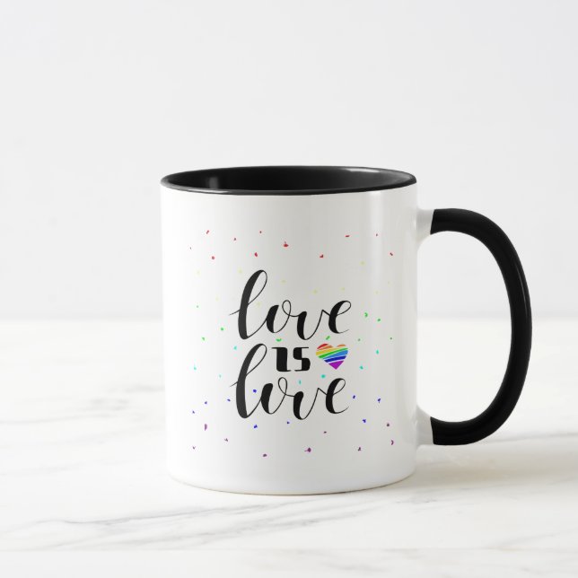 Love is Love | Rainbow Hearts Mug (Right)