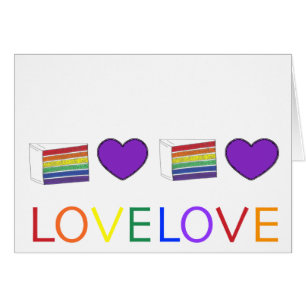 Love is Love Rainbow Layer Cake Gay Pride Heart