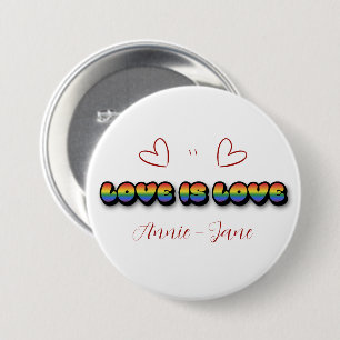 Love is Love Rainbow LGBTQ Button