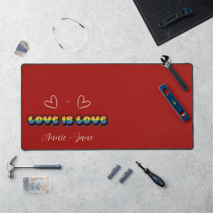 Love is Love Rainbow LGBTQ Desk Mat