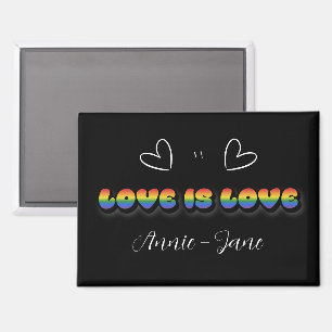 Love is Love Rainbow LGBTQ Magnet