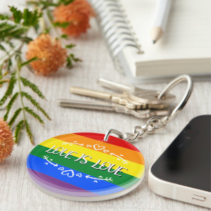 Love is Love Rainbow LGBTQ Pride Acrylic Keychain