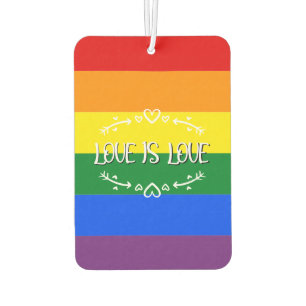 Love is Love Rainbow LGBTQ Pride Air Freshener