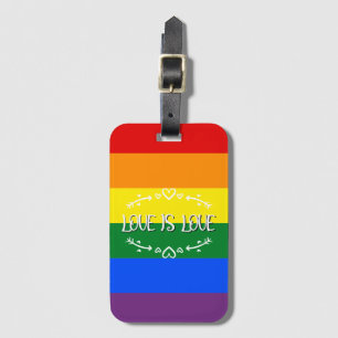 Love is Love Rainbow LGBTQ Pride Luggage Tag