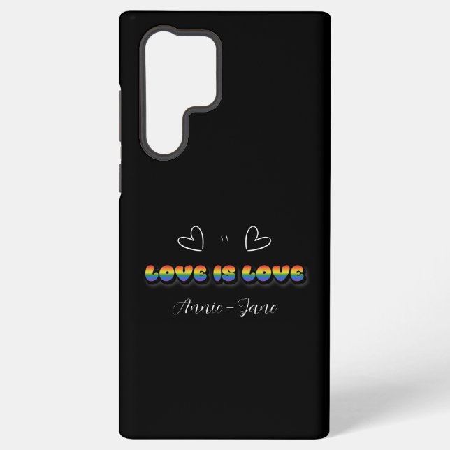 Love is Love Rainbow LGBTQ Samsung Galaxy S22 Ultra Case (Back)