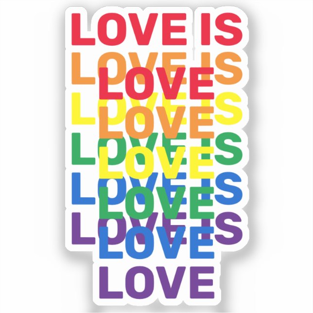 Love is love rainbow modern typography pattern (Front)