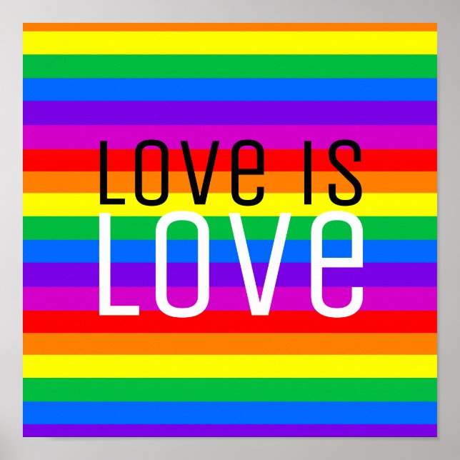 Love is Love, Rainbow Poster (Front)