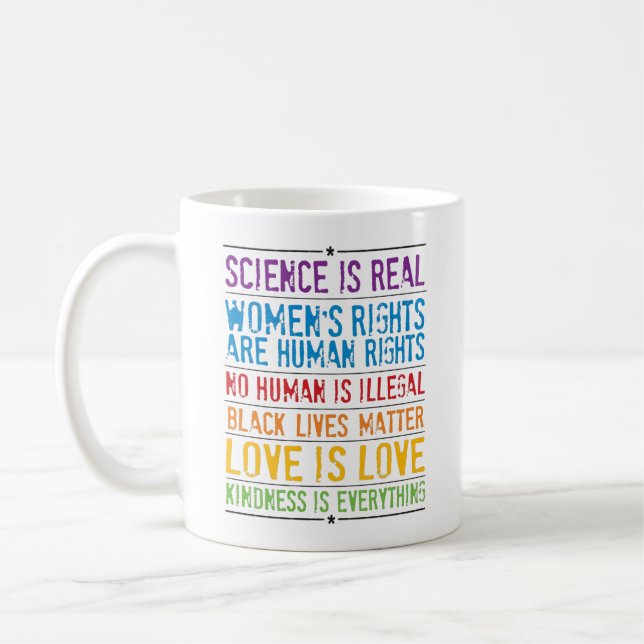 Love is Love Rainbow Pride Coffee Mug (Left)
