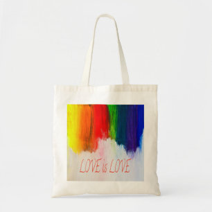 Love is Love Rainbow Pride LBGQT Tote Bag