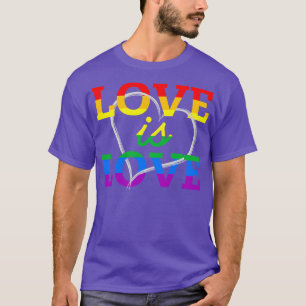 Love is Love Rainbow Pride LGBTQ Gay Rights Origin T-Shirt