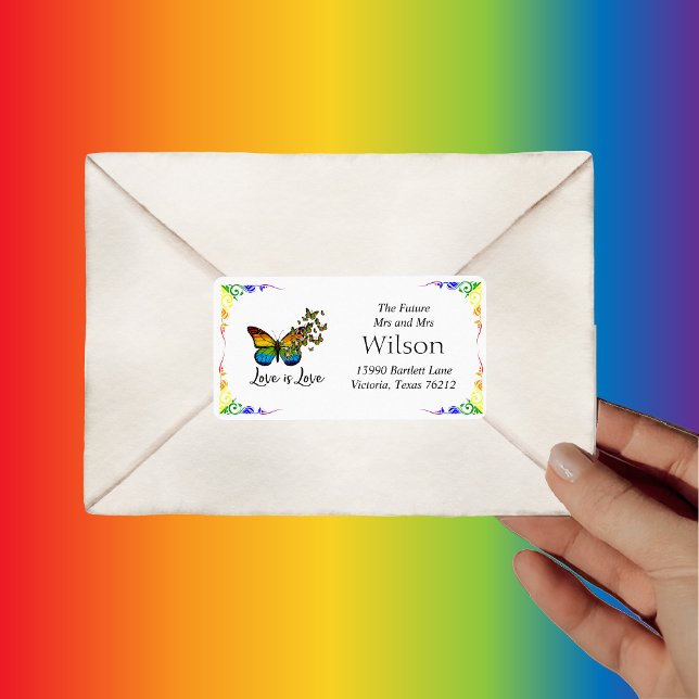 Love is Love Rainbow Return Address Label (Creator Uploaded)