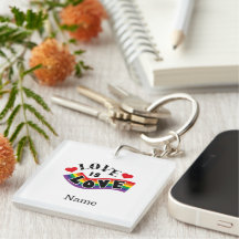 Love Is Love Rainbow Ribbon Typography with Hearts