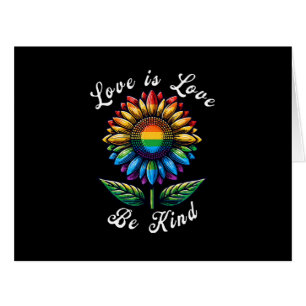 Love Is Love Rainbow Sunflower LGBT+ Gay Lesbian P