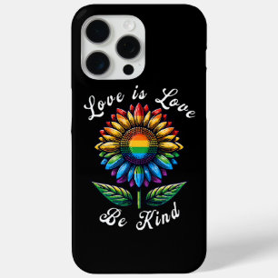 Love Is Love Rainbow Sunflower LGBT+ Gay Lesbian P iPhone 15 Pro Max Case