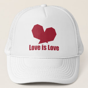 Love is love red heart trucker hat