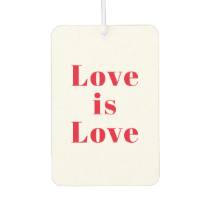 "Love is Love" red white car Air Freshener