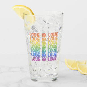 Love is Love Retro Glass