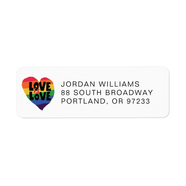 Love is Love Return Address Label (Front)