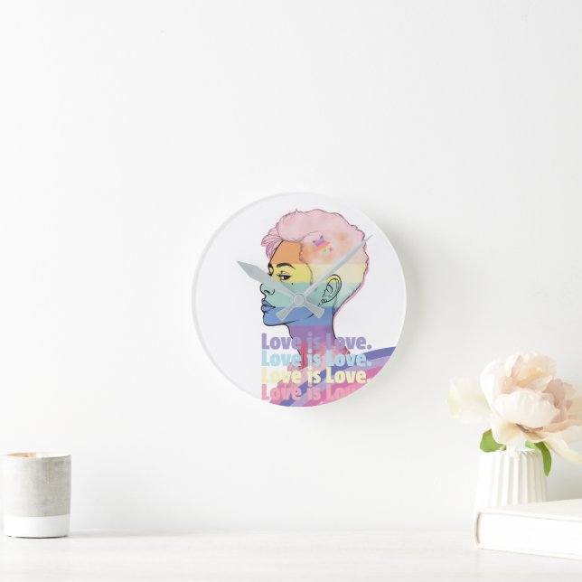 Love is Love Round Clock (Home)