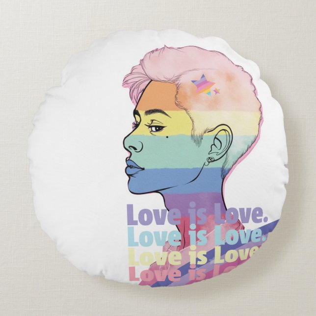 Love is Love Round Cushion (Front)