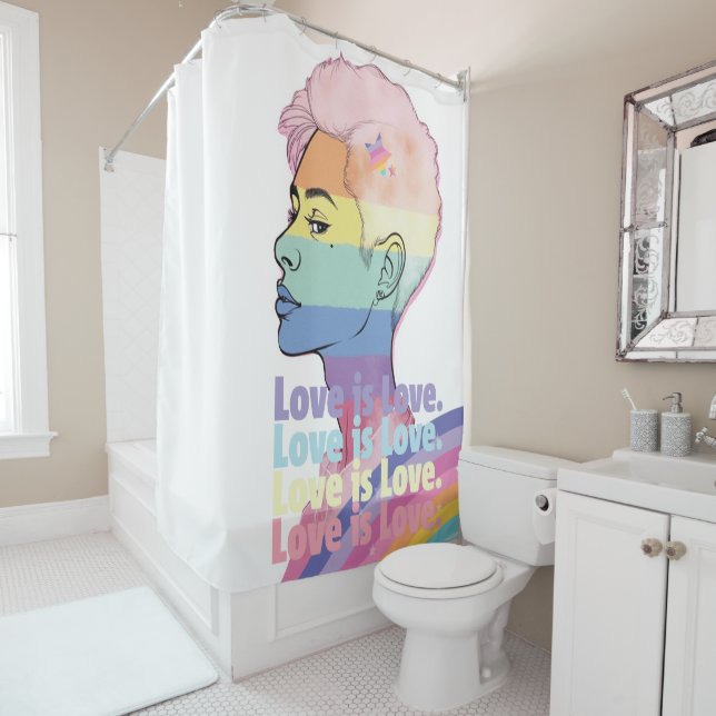 Love is Love Shower Curtain (In Situ)