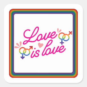 "Love is Love" Square Sticker