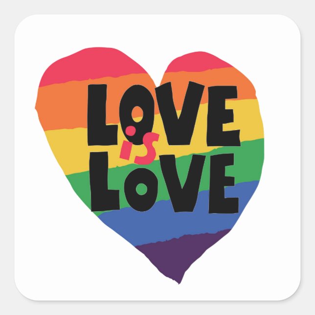 Love is Love Square Sticker (Front)