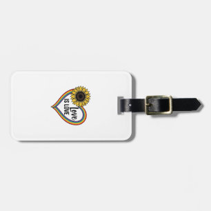 Love Is Love Sunflower Heart Vintage Vector Shirt_ Luggage Tag