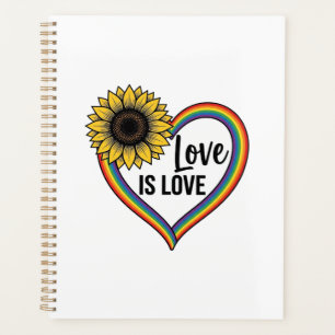 Love Is Love Sunflower Heart Vintage Vector Shirt_ Planner
