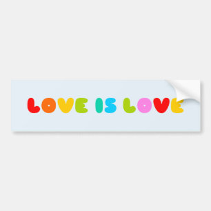 Love is Love Text Bumper Sticker