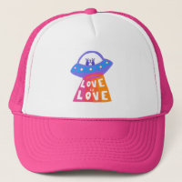 LOVE IS LOVE UFO Cute Colourful Rainbow Pride
